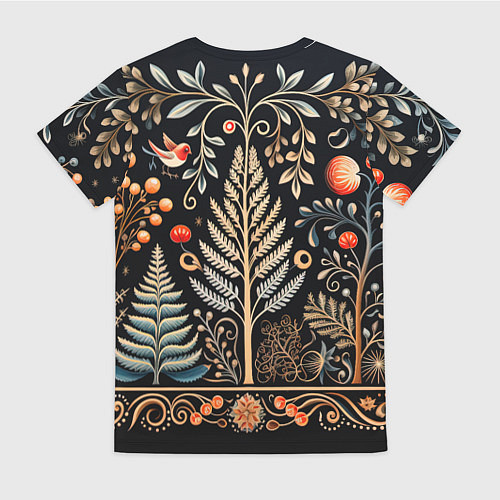 Женская футболка Зимняя вязь / 3D-принт – фото 2