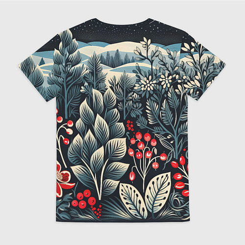 Женская футболка Хрустальные рисунки / 3D-принт – фото 2