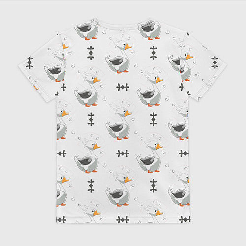 Женская футболка Гусь и фигуры / 3D-принт – фото 2