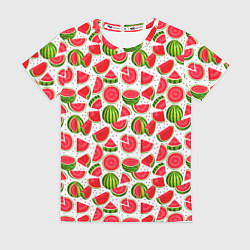 Женская футболка Нарезанный арбуз