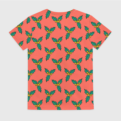 Женская футболка Ягоды остролиста / 3D-принт – фото 2