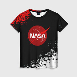 Футболка женская NASA краски спорт, цвет: 3D-принт