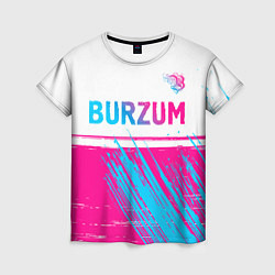 Футболка женская Burzum neon gradient style посередине, цвет: 3D-принт