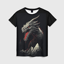 Женская футболка Дракон морозных узоров