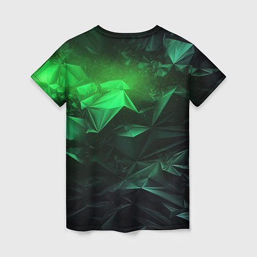 Женская футболка Глубина зеленого абстракции / 3D-принт – фото 2