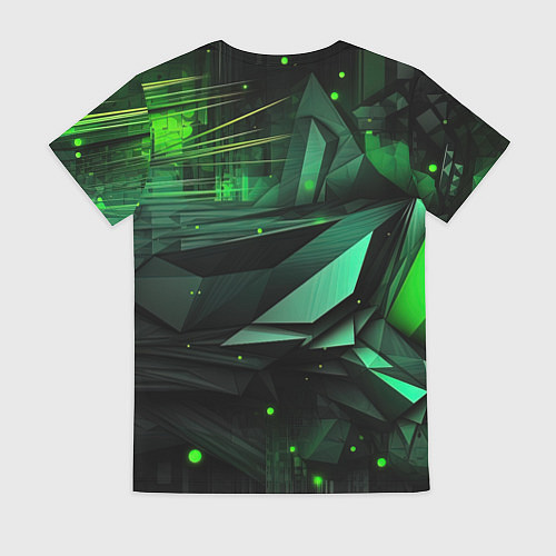 Женская футболка Мир абстрактной зелени / 3D-принт – фото 2