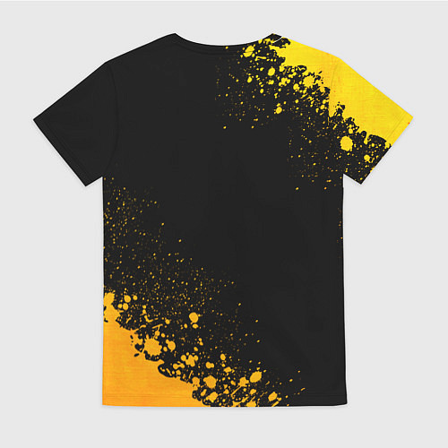 Женская футболка Burzum - gold gradient вертикально / 3D-принт – фото 2