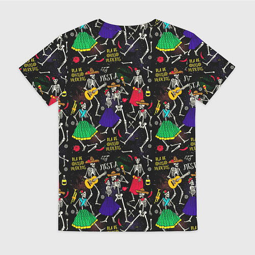 Женская футболка Dia de los muertos / 3D-принт – фото 2