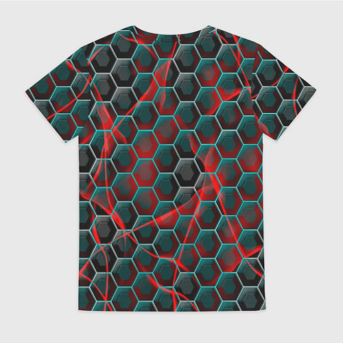 Женская футболка Нано шестиугольник / 3D-принт – фото 2