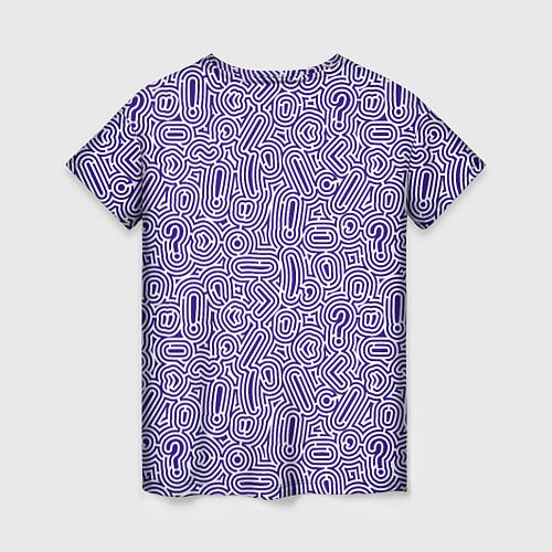 Женская футболка Лабиринт из знаков препинания / 3D-принт – фото 2