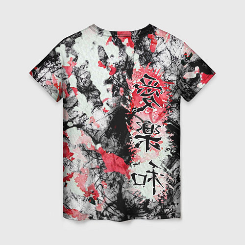 Женская футболка Японский стиль иероглифы / 3D-принт – фото 2