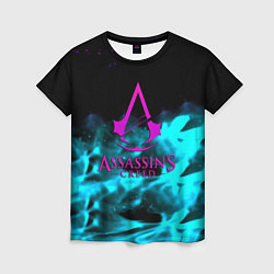 Футболка женская Assassins Creed flame neon, цвет: 3D-принт