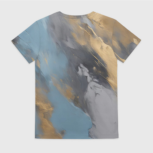 Женская футболка Мазки краски - нейросеть / 3D-принт – фото 2