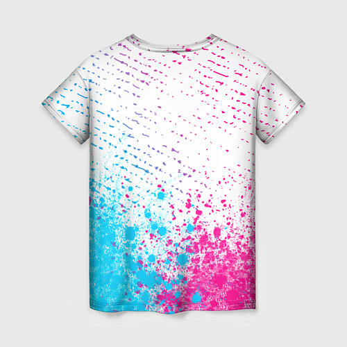 Женская футболка Coldplay neon gradient style посередине / 3D-принт – фото 2