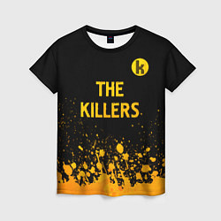 Футболка женская The Killers - gold gradient посередине, цвет: 3D-принт