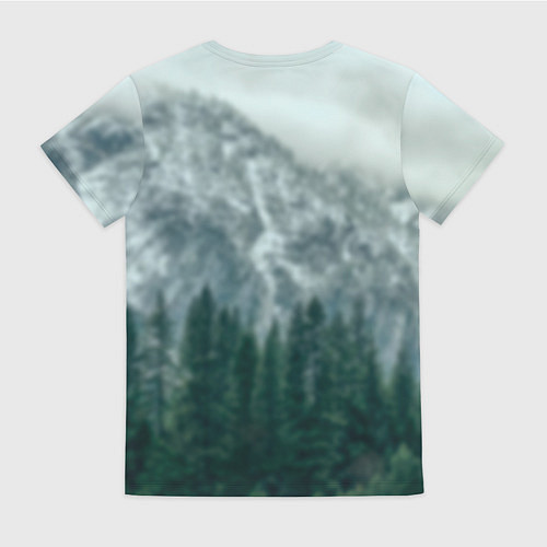 Женская футболка Бай Чжу на фоне природы / 3D-принт – фото 2
