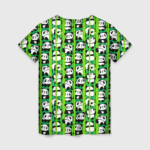 Женская футболка Мишки панда мультяшные / 3D-принт – фото 2