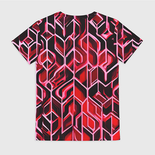 Женская футболка Красный узор / 3D-принт – фото 2