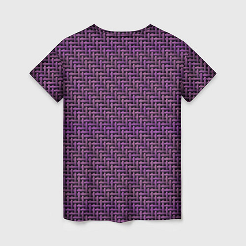 Женская футболка Фиолетовая текстура саржевого переплетения / 3D-принт – фото 2