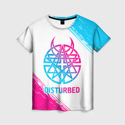 Футболка женская Disturbed neon gradient style, цвет: 3D-принт