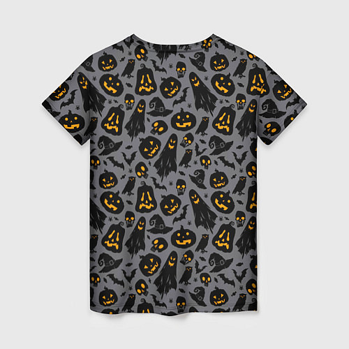 Женская футболка Праздничный узор хэллоуина / 3D-принт – фото 2