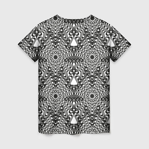 Женская футболка Черные линии / 3D-принт – фото 2