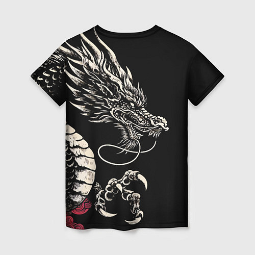 Женская футболка Japanese dragon - irezumi - art / 3D-принт – фото 2