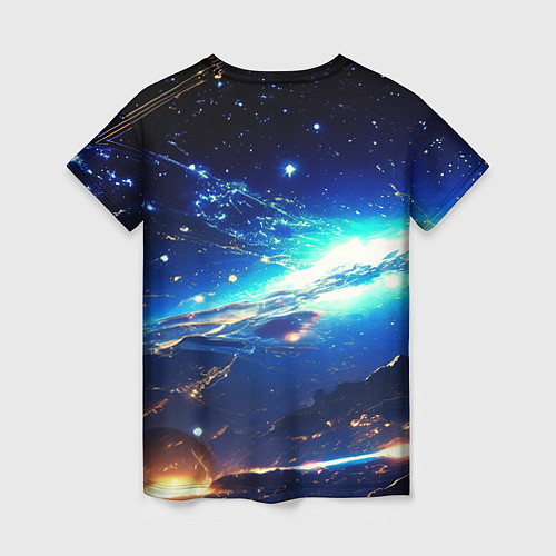 Женская футболка Млечный путь - глубокий космос / 3D-принт – фото 2