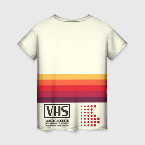 Женская футболка VHS ретро видеокассета / 3D-принт – фото 2