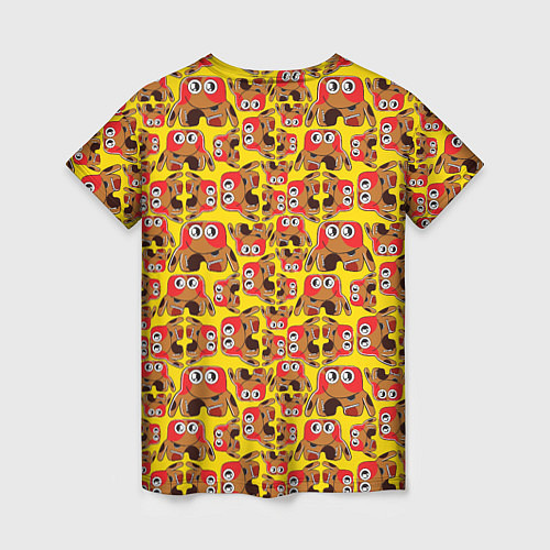 Женская футболка Мультяшные разноцветные монстрики / 3D-принт – фото 2