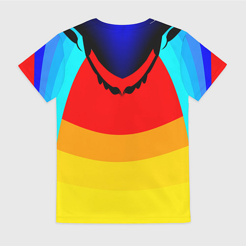 Женская футболка Цветные фигуры / 3D-принт – фото 2