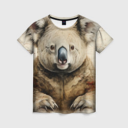 Женская футболка Коала в стиле диаграмм Давинчи