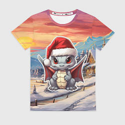 Футболка женская Символ года 2024 милый дракон, цвет: 3D-принт