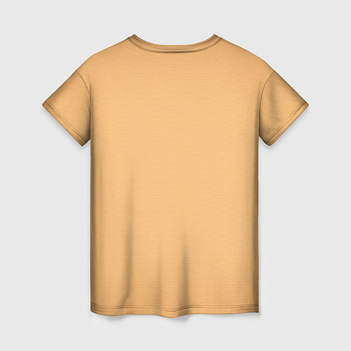 Женская футболка Зелёный дракон на оранжевой текстуре / 3D-принт – фото 2