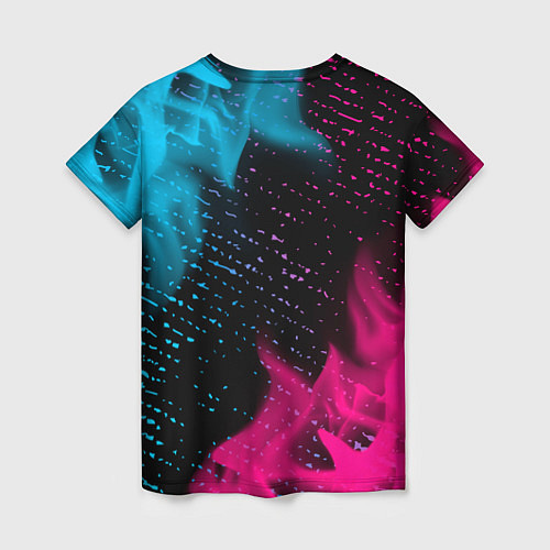 Женская футболка GTA 6 - neon gradient / 3D-принт – фото 2