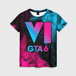 Футболка женская GTA 6 - neon gradient, цвет: 3D-принт