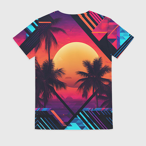 Женская футболка GTA 6 аbstract logo / 3D-принт – фото 2