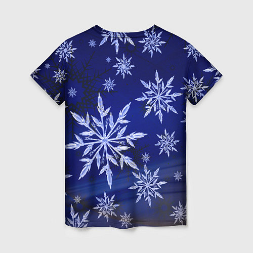 Женская футболка Зима и снежинки / 3D-принт – фото 2