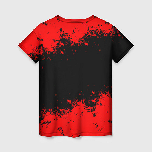 Женская футболка Роблокс краски красные / 3D-принт – фото 2