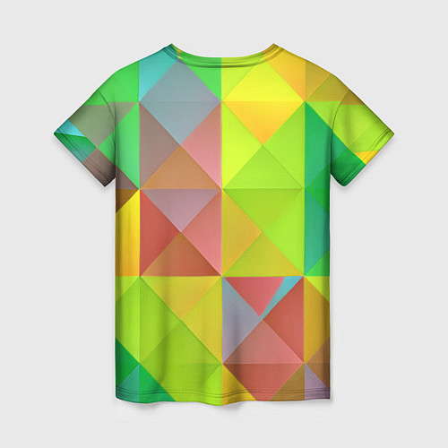 Женская футболка Разноцветные фигуры / 3D-принт – фото 2