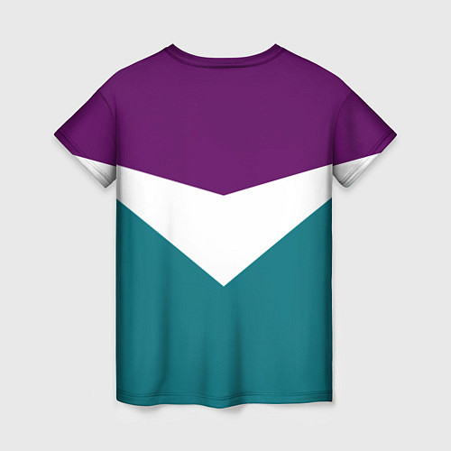 Женская футболка FIRM темная сирень и бирюза / 3D-принт – фото 2