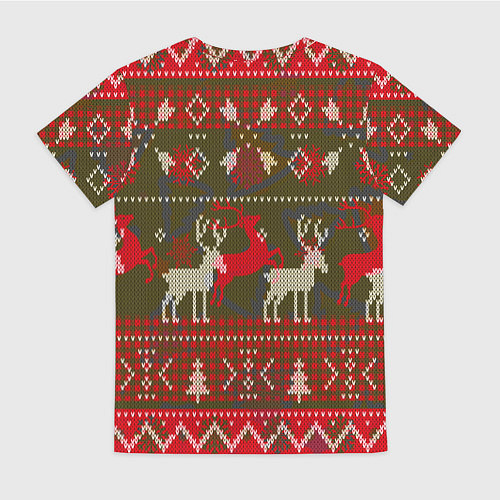 Женская футболка Рождественский орнамент / 3D-принт – фото 2