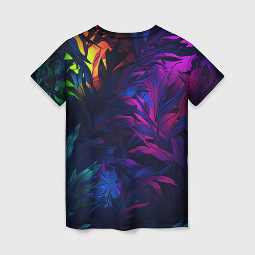 Женская футболка Абстрактный камуфляж в кислотных абстрактных пятна / 3D-принт – фото 2