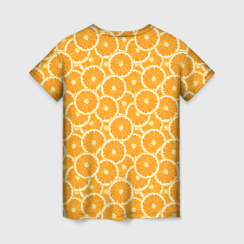 Женская футболка Ломтики апельсина / 3D-принт – фото 2