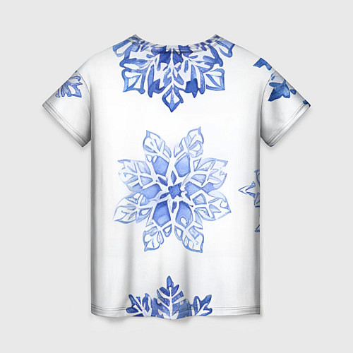 Женская футболка Снежинки в ряд / 3D-принт – фото 2