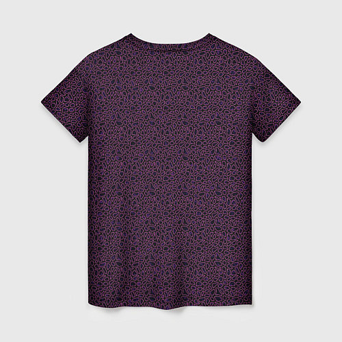 Женская футболка Фиолетовый имитация шкуры змеи / 3D-принт – фото 2