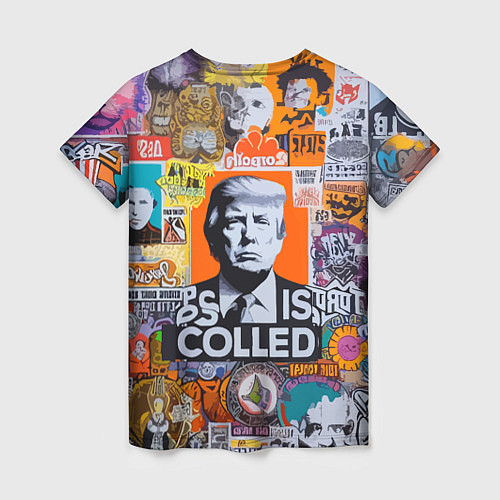 Женская футболка Donald Trump - american сollage / 3D-принт – фото 2