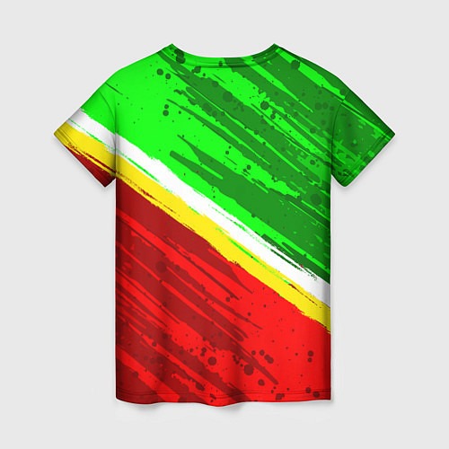 Женская футболка Расцветка Зеленоградского флага / 3D-принт – фото 2