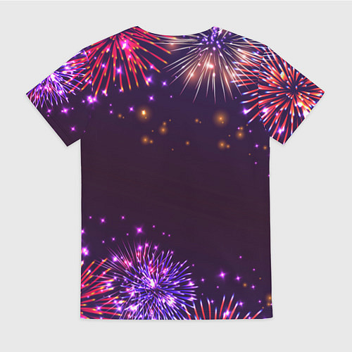 Женская футболка Праздничный маркетолог: фейерверк / 3D-принт – фото 2
