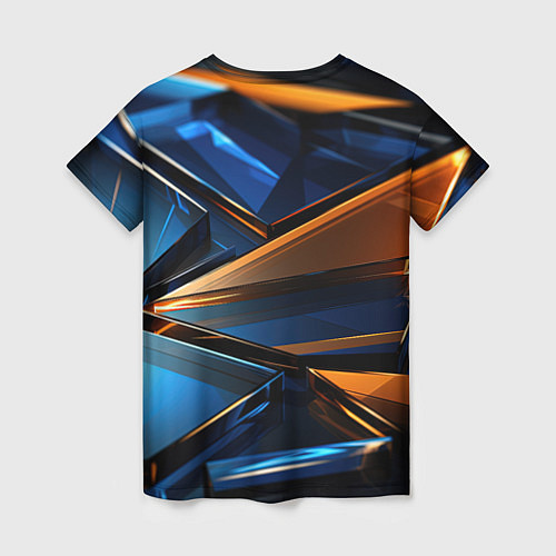 Женская футболка Синии стеклянные осколки / 3D-принт – фото 2